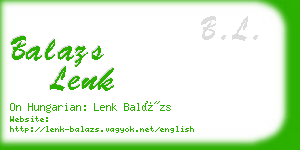 balazs lenk business card